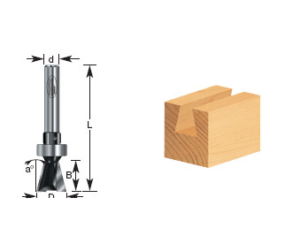Dovetail Template Router Bit