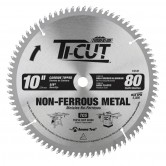 10181 Carbide Tipped Ti-Cut™ Aluminum & Non-Ferrous 10 Inch Dia x 80T TCG, -5 Deg, 5/8 Bore