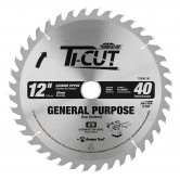 12040-30 Carbide Tipped Ti-Cut™ General Purpose & Finishing 12 Inch Dia x 40T ATB, 18 Deg, 30mm Bore
