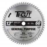 12060 Carbide Tipped Ti-Cut™ General Purpose & Finishing 12 Inch Dia x 60T ATB, 10 Deg, 1 Inch Bore
