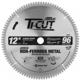 12096 Carbide Tipped Ti-Cut™ Aluminum & Non-Ferrous 12 Inch Dia x 96T TCG, -5 Deg, 1 Inch Bore
