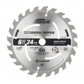 165-240 Carbide Tipped General Purpose Wood Cutting Trim 6-1/2 Inch Dia x 24T ATB, 20 Deg, 5/8 Bore with Diamond Knockout