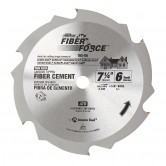 185-06 Carbide Tipped Fiberforce™ Fiber Cement Board Cutting 7-1/4 Inch Dia x 6T ATB, 15 Deg, 5/8 Bore with Diamond Knockout