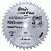 305-40 Carbide Tipped Fiberforce™ Fiber Cement Board Cutting 12 Inch Dia x 40T ATAF, 5 Deg, 1 Inch Bore