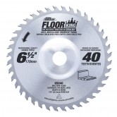 65040 Carbide Tipped Floor King For Crain® Jamb/Undercut Saws 6-1/2 Inch Dia x 40T ATB, 19 Deg, 7/8 Concave Bore
