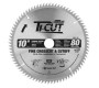 10081-30 Carbide Tipped Ti-Cut™ Fine Crosscut & Cutoff 10 Inch Dia x 80T TCG, 10 Deg, 30mm Bore