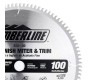 300-100 Carbide Tipped Finishing Blade For Miter Saw/Stationary Table Saw 12 Inch Dia x 100T ATB, 0 Deg, 1 Inch Bore Packaged in an Industrial Box