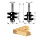 440-26 Carbide Tipped Classical Stile & Rail 2-Piece Set 1-3/8 Dia x 1 x 1/4 Inch Shank with Ball Bearing for 3/4 to 1 Inch Material