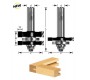440-32 Carbide Tipped Tongue & Groove 2-Piece Set 1-3/4 Dia x 1-1/8 x 1/2 Inch Shank with Ball Bearing for 1 Inch Material