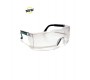 SG-005 Safety Glasses with Clear Frame, Black Ear Pieces and Solid Nose Bridge